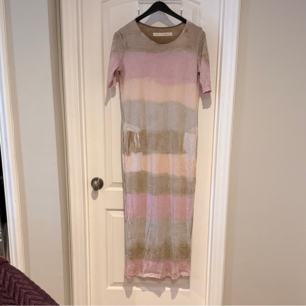 Flash sale - MAKE YOUR OFFER- Striped Pink and Tan Dress